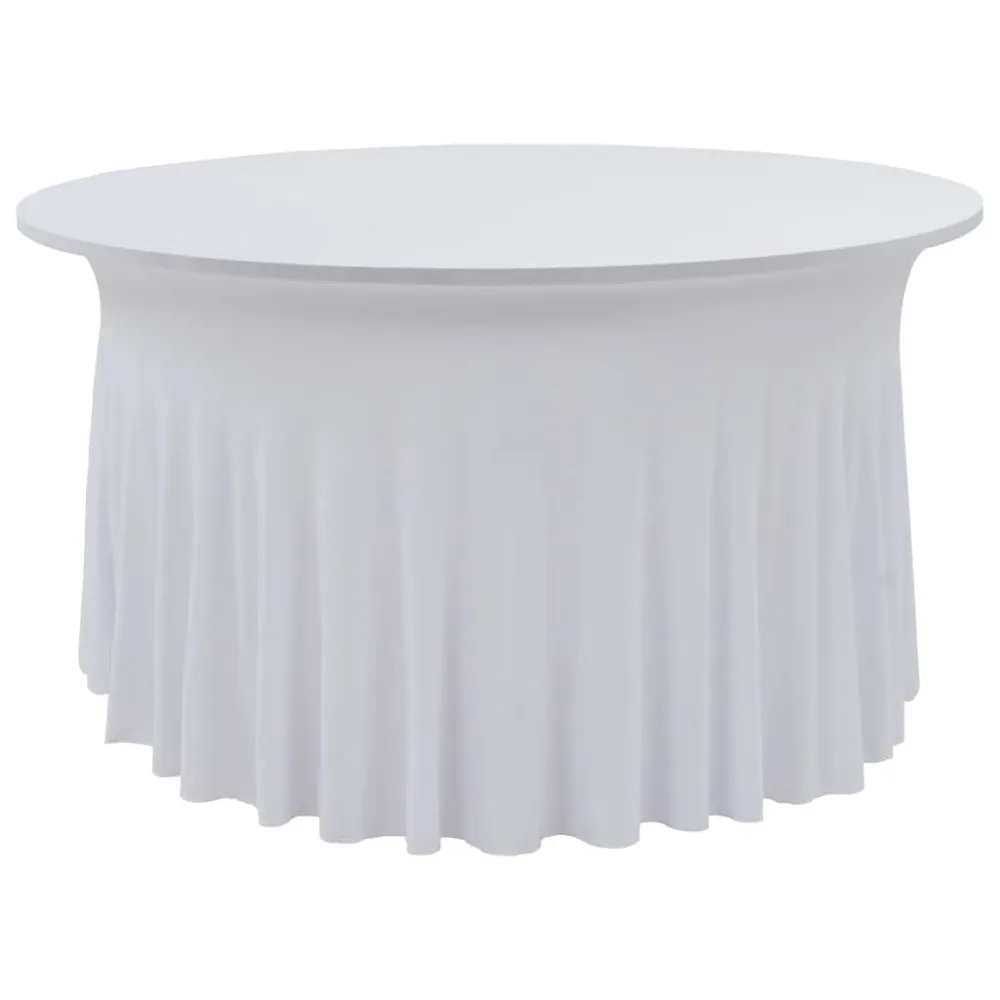 Capa extensível para mesa com camilha 2 pcs 120x74 cm branco em Lona Oxford 300D
