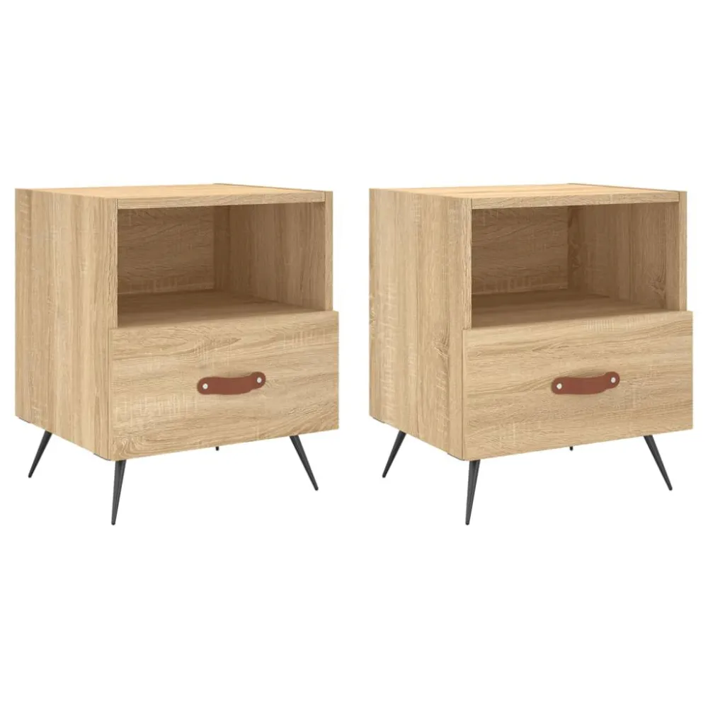 Capa de Inverno para Mesas de cabeceira 2 pcs derivados de madeira carvalho sonoma