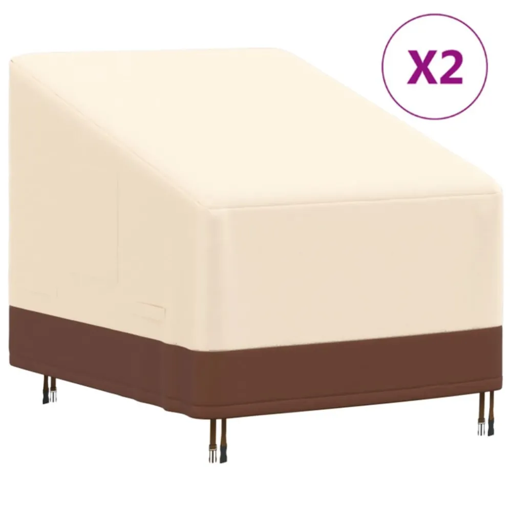 Resistente à Água Capas para cadeira lounge jardim 2 pcs 79x97x48/74 cm oxford 600D