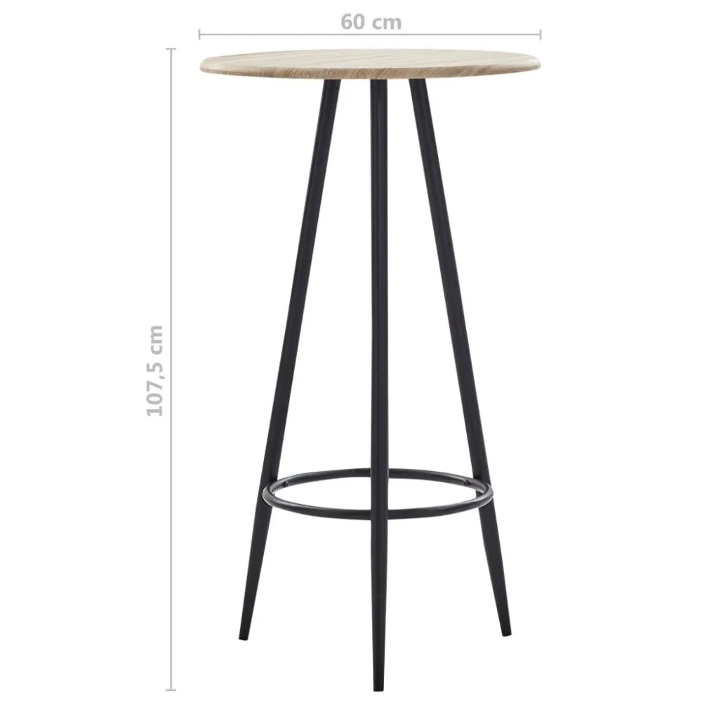 Premium Acabamento Mesa de bar 60x107,5 cm MDF cor carvalho