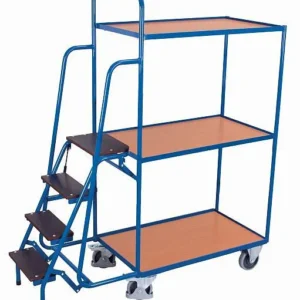 Carrinho de preparação de pedidos VARIOfit com 3 áreas de carga, comprido, dimensões externas: 1.695 x 625 x 1.900 mm (LxP...