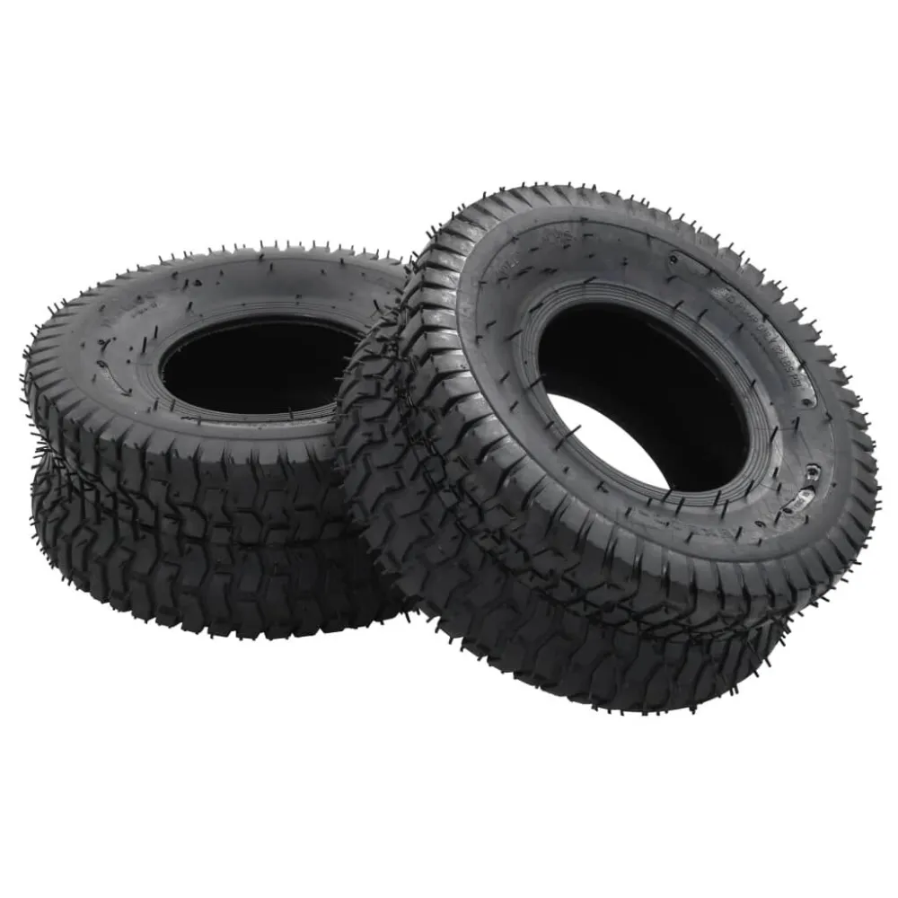 Conj. pneus e câmaras para carro mão 4 pcs 15x6.00-6 4PR borracha