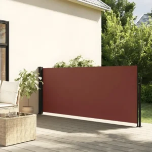 Carro de Mão Dobrável Toldo lateral retrátil 140x500 cm castanho