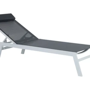 Aluminium Reclining Sun Lounger Negro CATANIA II