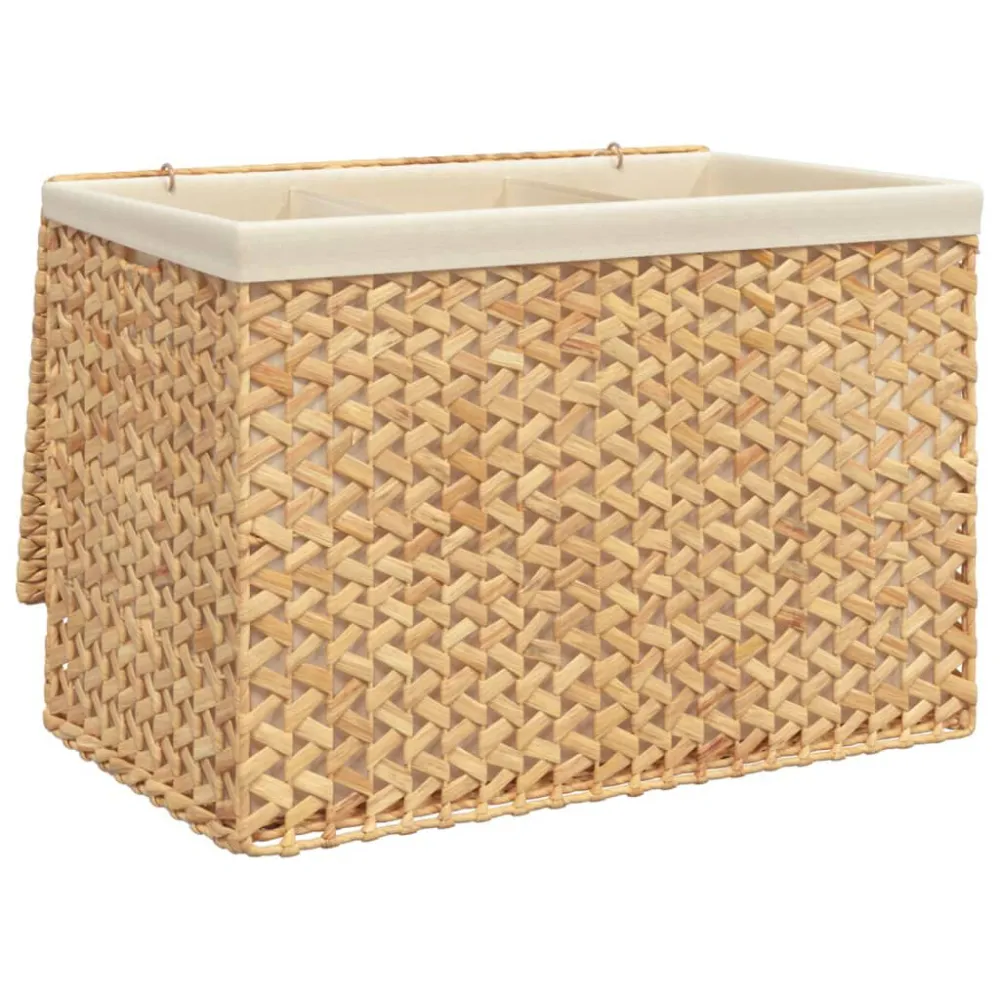 Organizador Profissional Cesto para roupa suja com 3 secções 75x42,5x52cm jacinto de água