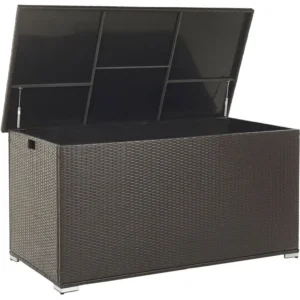 PE Rattan Storage Box 155 x 75 cm Castanho MODENA