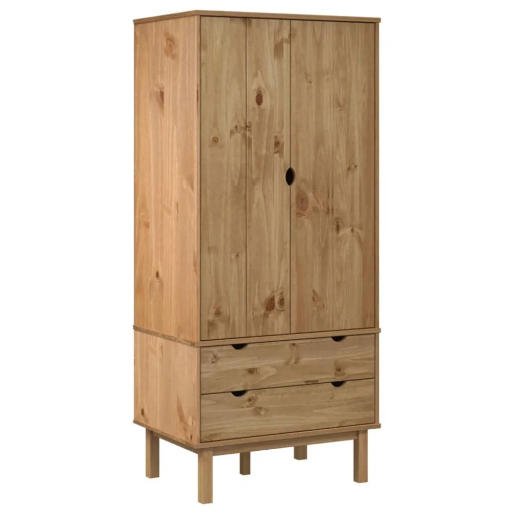 Roupeiro OTTA 76,5x53x172 cm pinho maciço 50 Litros