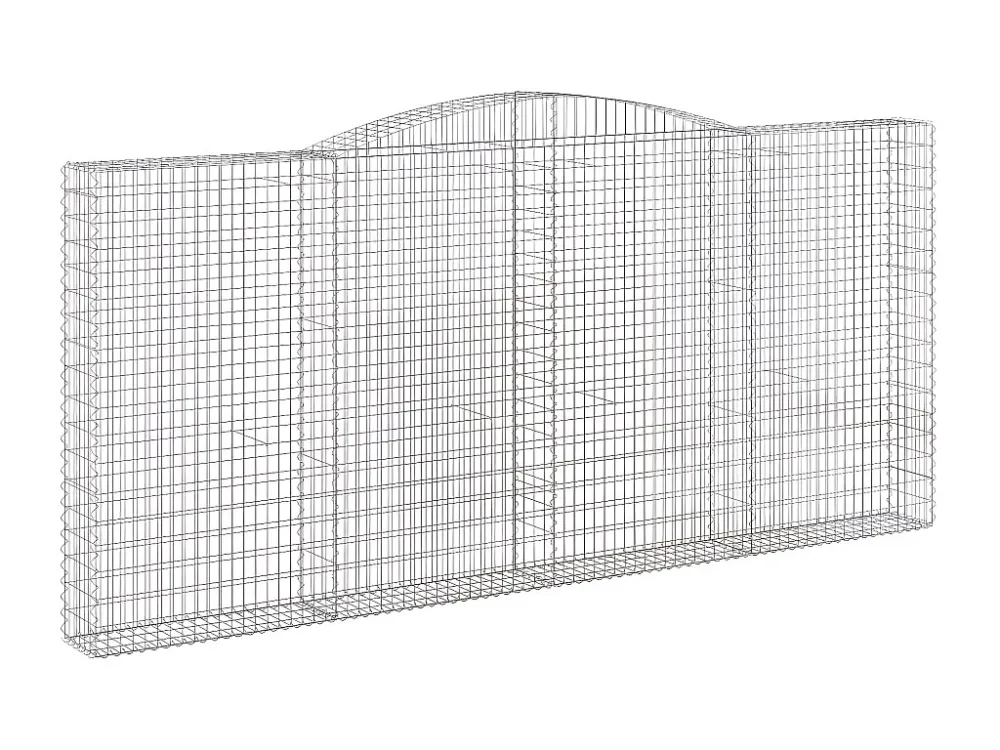 Cestos gabião arqueados 8peças 400x30x180/200cm ferro galvanizado para Lavanderia Pequena