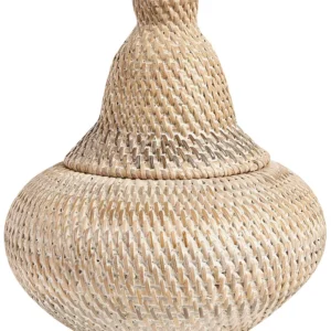 Cesto em rattan orgânico ⌀ 20 cm BILA com Etiquetas Inclusas