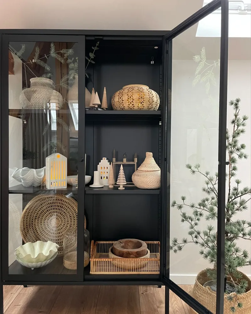 Cesto em rattan orgânico ⌀ 20 cm BILA com Etiquetas Inclusas