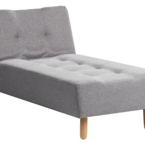 Prateleira Flutuante Chaise-longue em tecido cinzento apagado ALSTEN