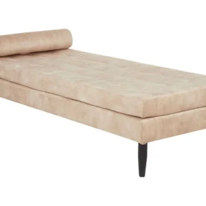 Velvet Chaise Longue Beige USSEL