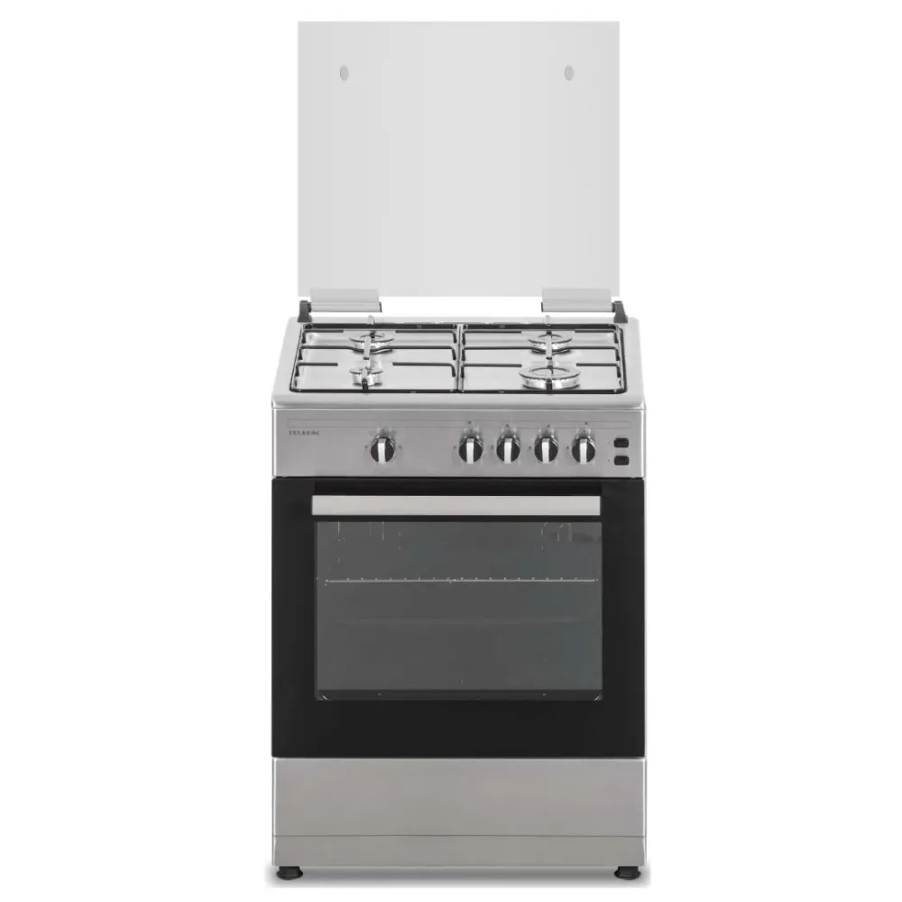 Fogão Gás Telefac TFF6662X2 | 4 queimadores, Forno Gás, 55L