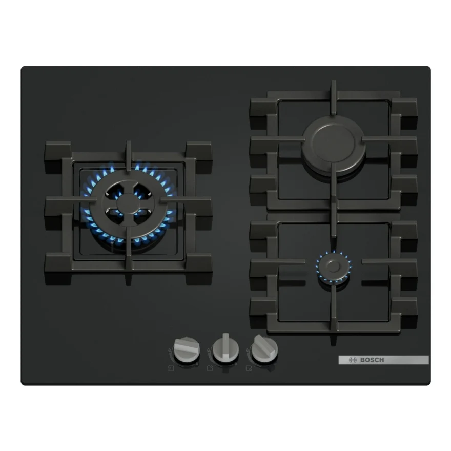 Placa Gás Bosch PNC6B6K40 | 3 Queimadores, Vidro, 60cm