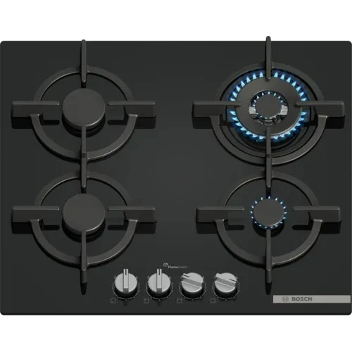Placa Gás Bosch PPH6A6I10 | 4 Queimadores, Vidro Preto, 60cm