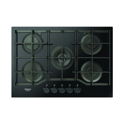 Placa Gás Hotpoint HAGS 72F/BK 1 | 73 cm | 5 Zonas | Preto