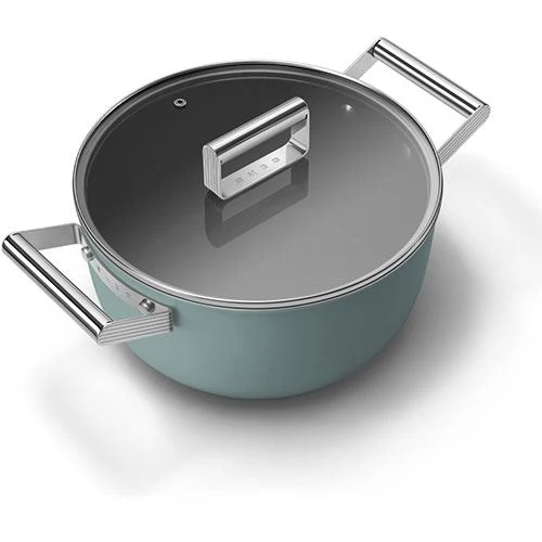 Caçarola antiaderente Smeg Anni 50 CSF2412EGM | 24cm - Verde esmeralda