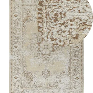 De algodão Area Rug 140 x 200 cm Beige ALMUS