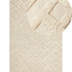 Algodão Area Rug 140 x 200 cm Beige ARDAHAN