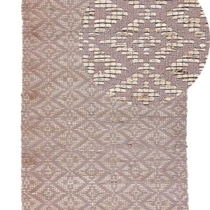 Algodão puro Area Rug 140 x 200 cm Beige and Pink GERZE