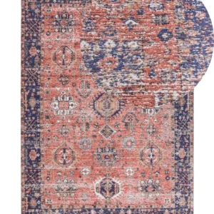 Algodão puro Area Rug 140 x 200 cm Red and Blue KURIN