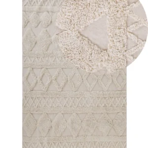 Algodão puro Area Rug 140 x 200 cm Beige DIDIM