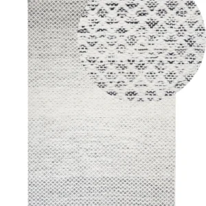 Area Rug 140 x 200 cm Carvão and White GEMLIK