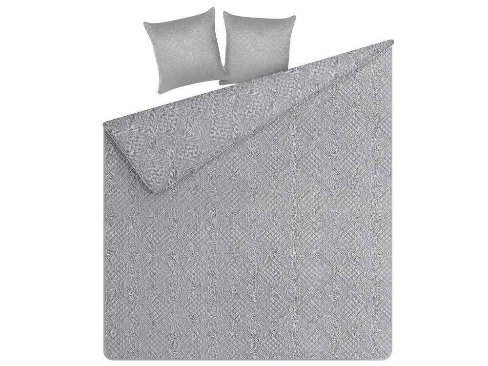 Bedspread Cushions ALAMUT 160 x 220 cm Grey