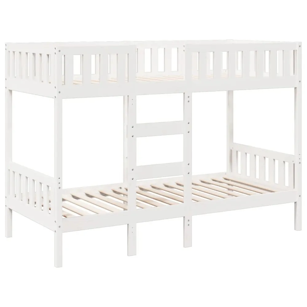Beliche 75x190 cm madeira de pinho maciç branco em Tecido Resistente