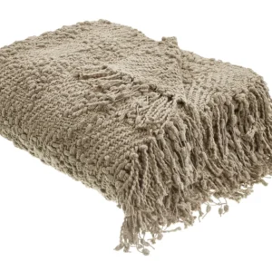 Blanket VELLA Algodão puro 150 x 200 cm Taupe