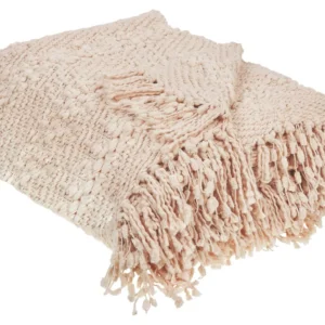 Blanket VELLA Cotton 150 x 200 cm Pastel Rosa