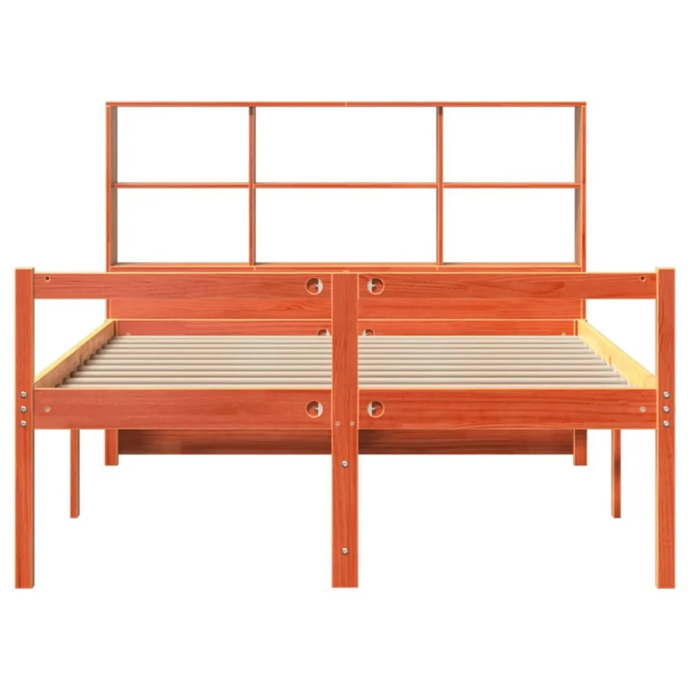 Cama com estante sem colchão 160x200 cm madeira maciç para Uso Doméstico e Camping
