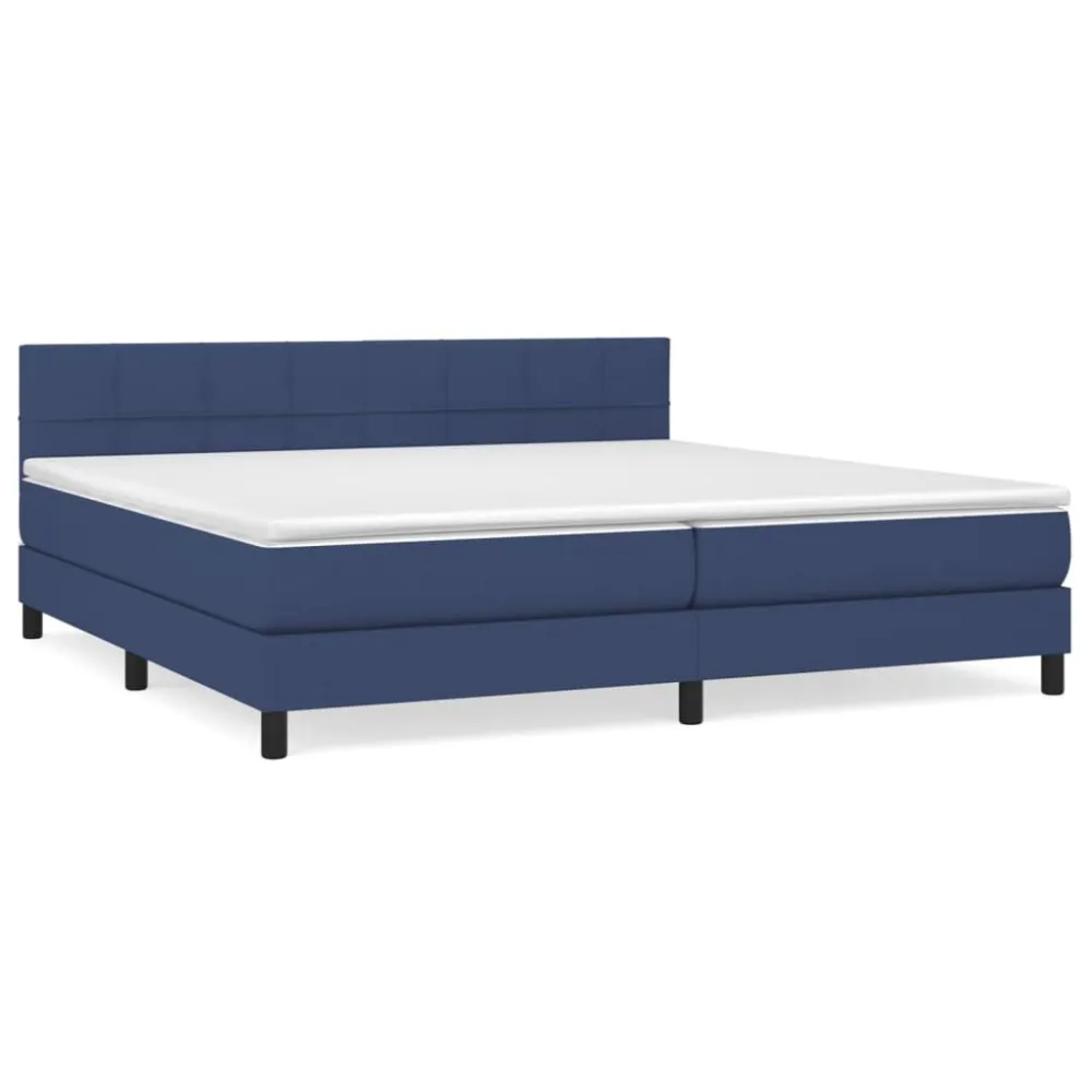 Cama com molasemcolchão 200x200 cm tecido azul em Tecido Resistente