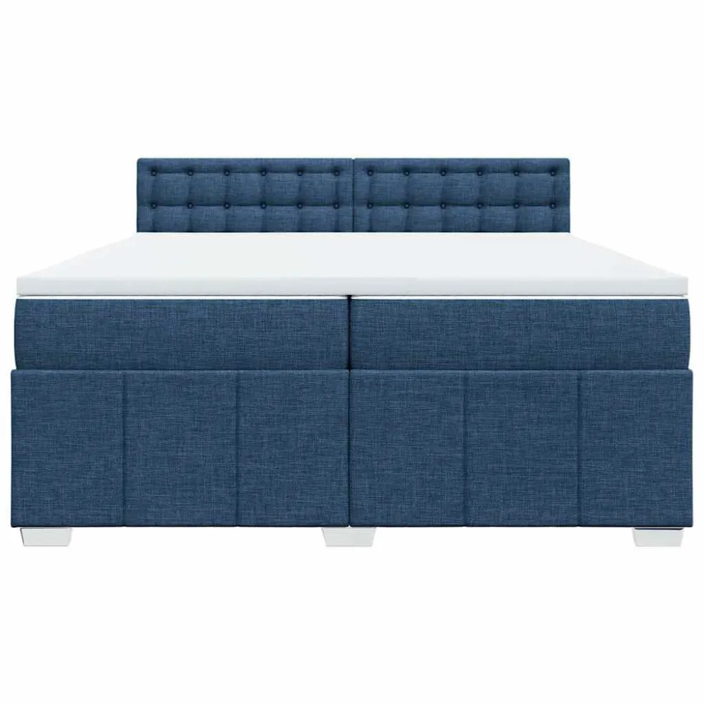 Cama com molasemcolchão 200x200 cm tecido azul (Com Capa Removível)