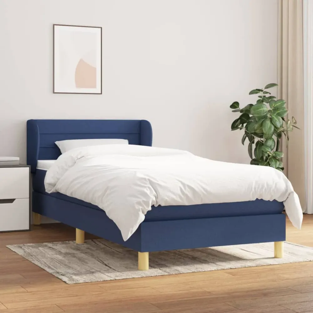 Cama com molasemcolchão 90x190 cm tecido azul Tamanho Queen Size