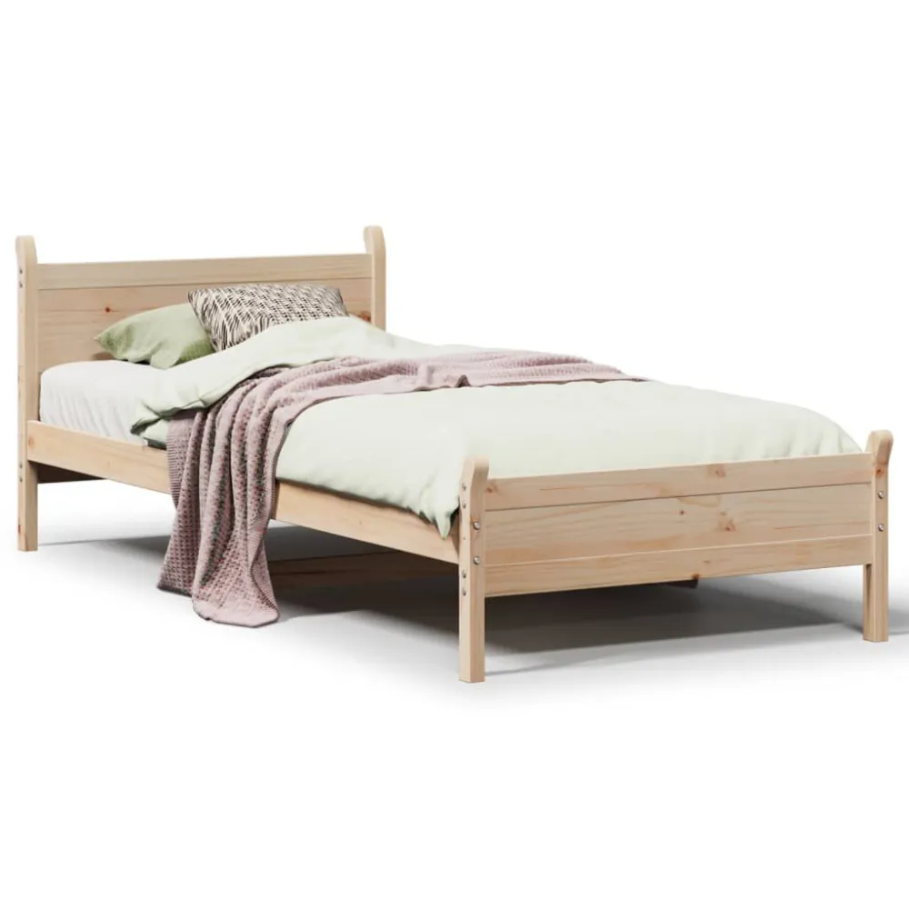 Cama sem colchão 100x200 cm madeira de pinho maciç com Bomba Elétrica Inclusa