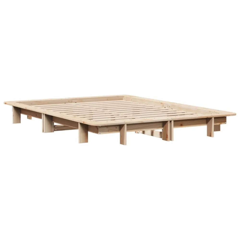 Cama sem colchão 150x200 cm madeira de pinho maciç para Uso Doméstico e Camping