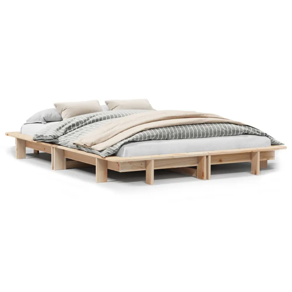 Cama sem colchão 150x200 cm madeira de pinho maciç para Uso Doméstico e Camping