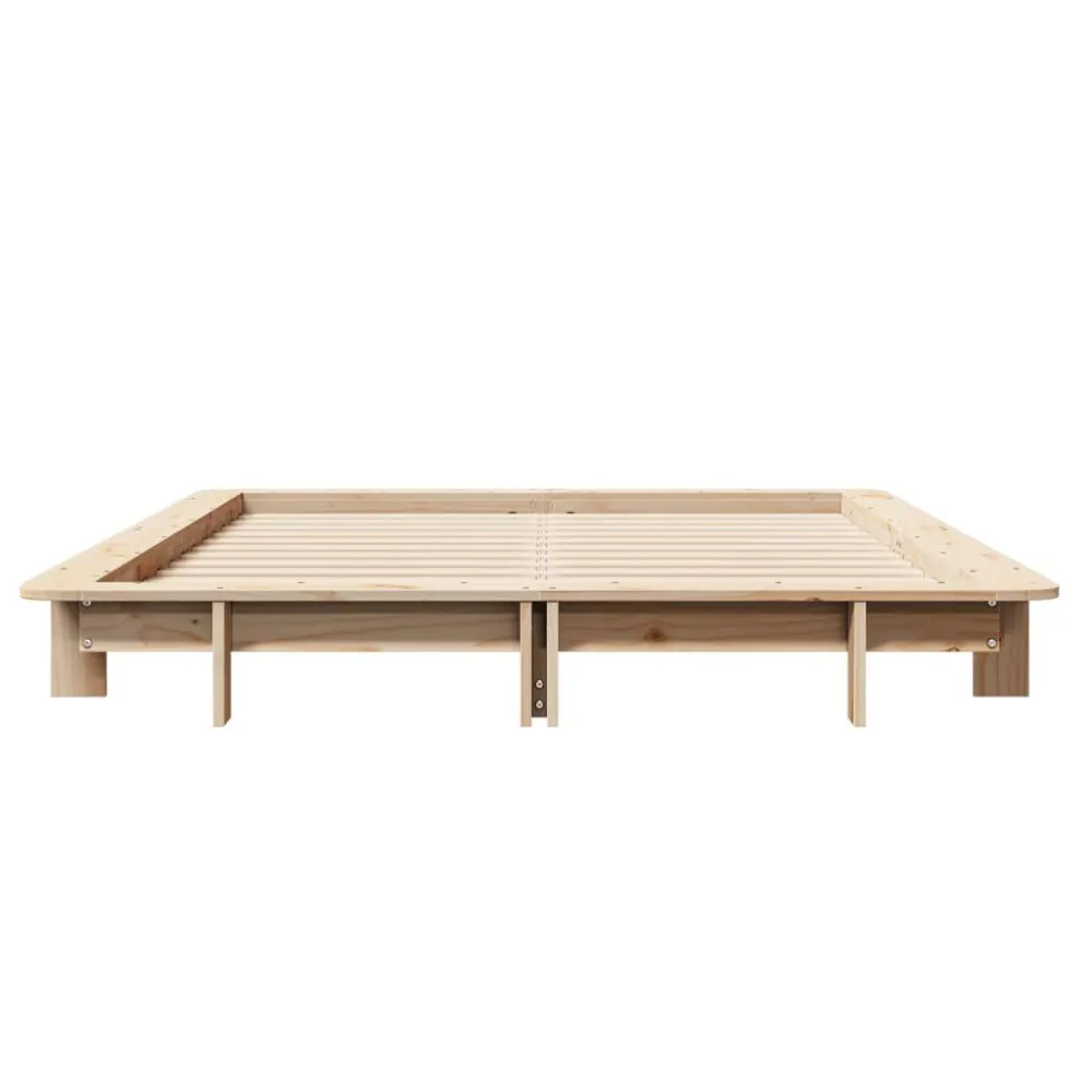 Cama sem colchão 150x200 cm madeira de pinho maciç para Uso Doméstico e Camping