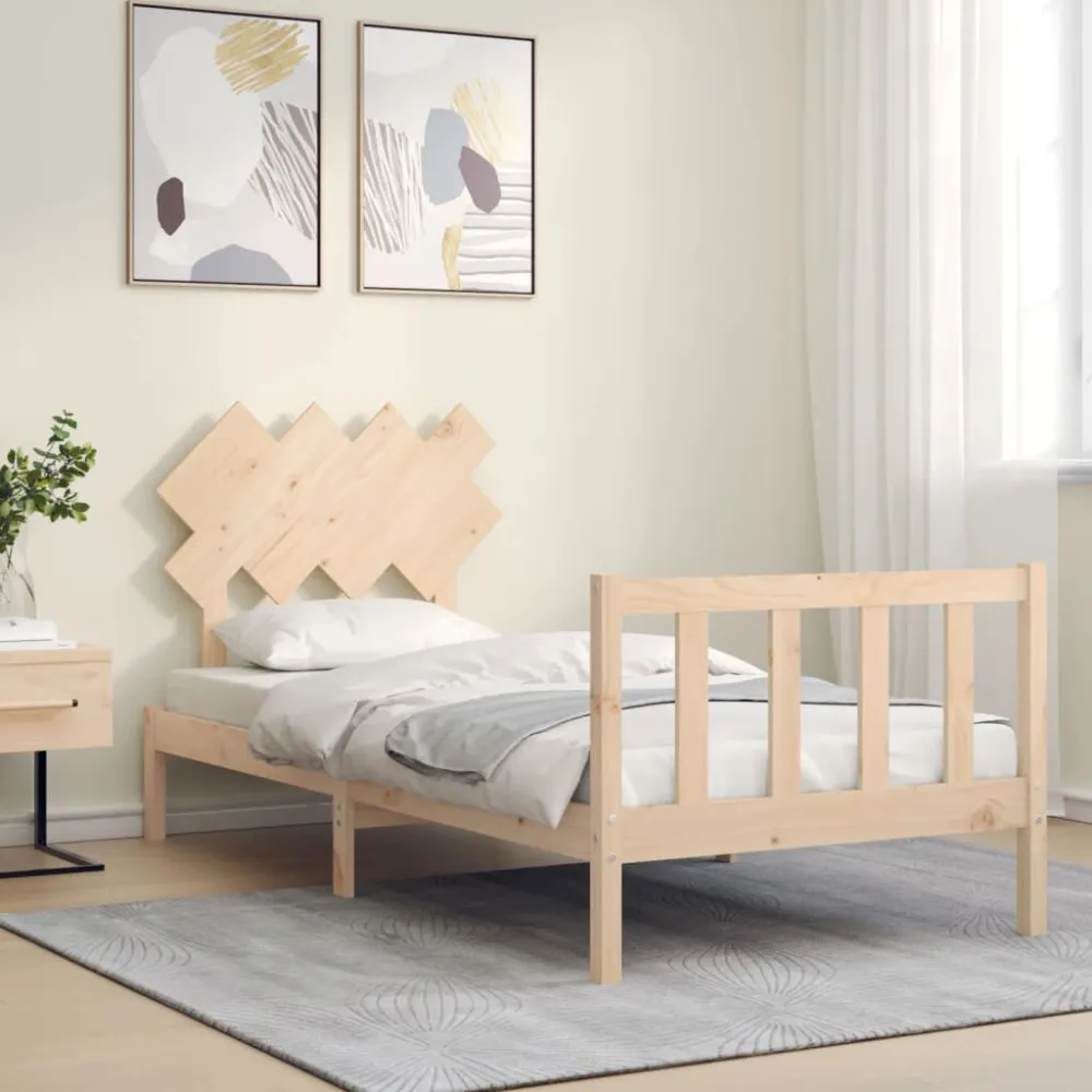 Cama sem colchão 90x200 cm madeira de pinho maciç para Festas do Pijama