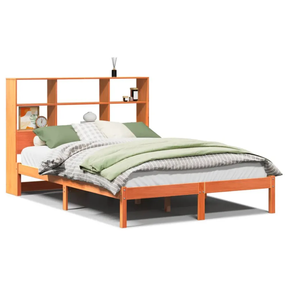 Certificado Anti-Alérgico Cama com estante sem colchão 135x190 cm pinho maciço