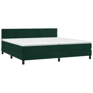Certificado Anti-Alérgico Cama com molasemcolchão 200x200 cm veludo verde-escuro