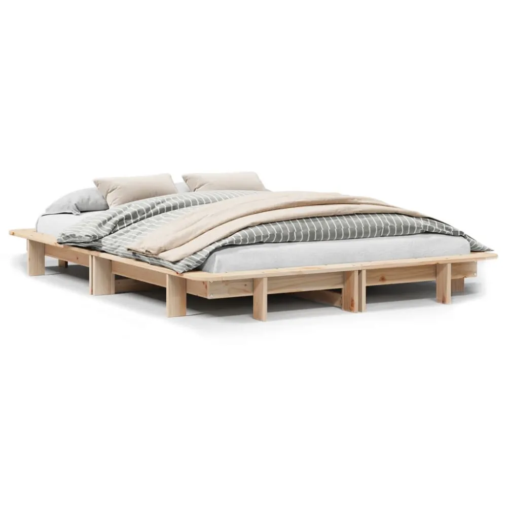Certificado Anti-Alérgico Cama sem colchão 140x190 cm madeira de pinho maciç