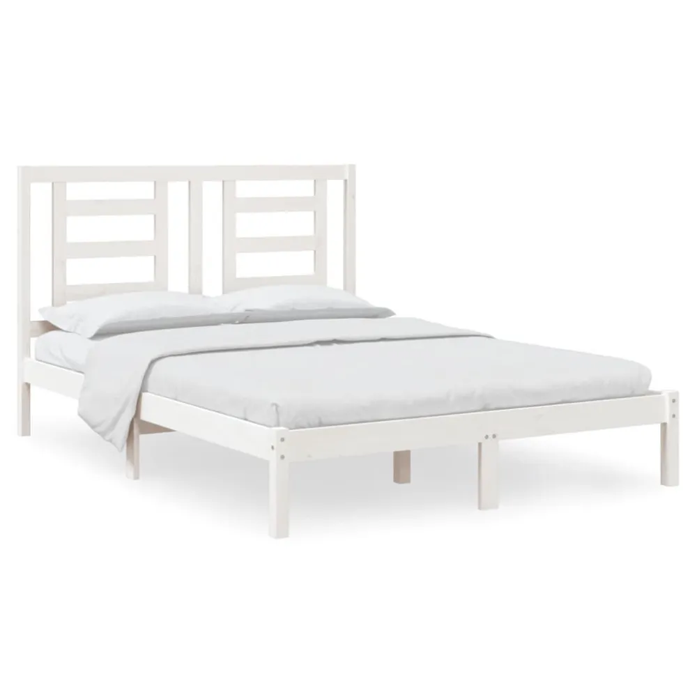 Certificado Anti-Alérgico Cama sem colchão 150x200 cm madeira de pinho maciç branco