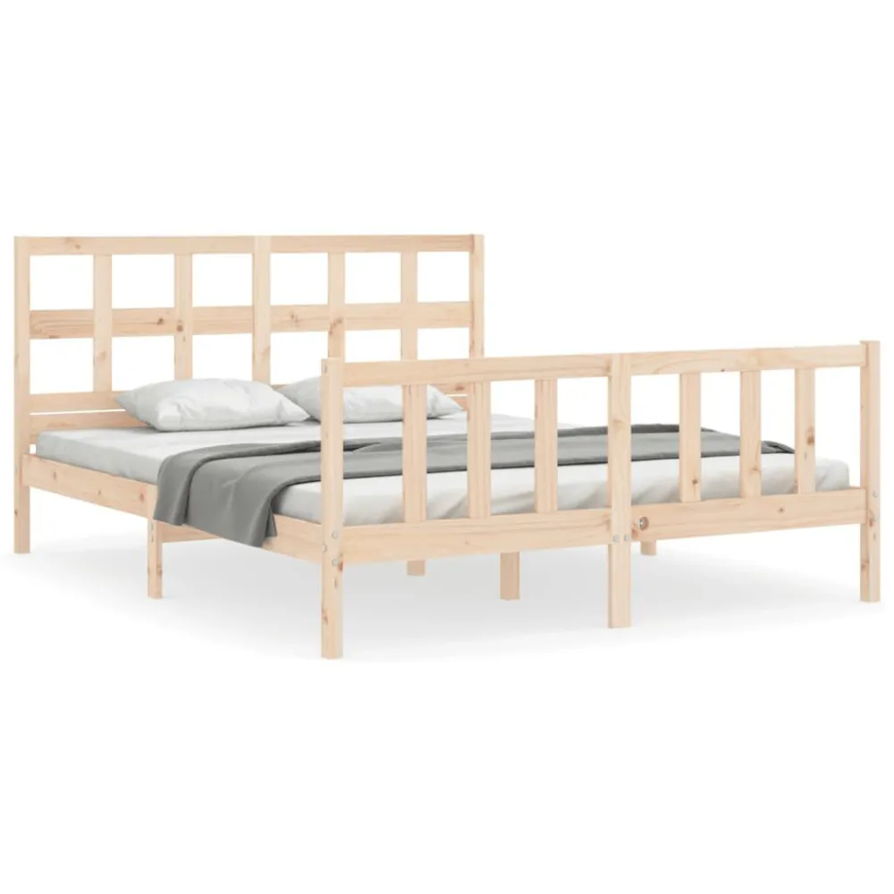 Certificado Anti-Alérgico Cama sem colchão 160x200 cm madeira de pinho maciç