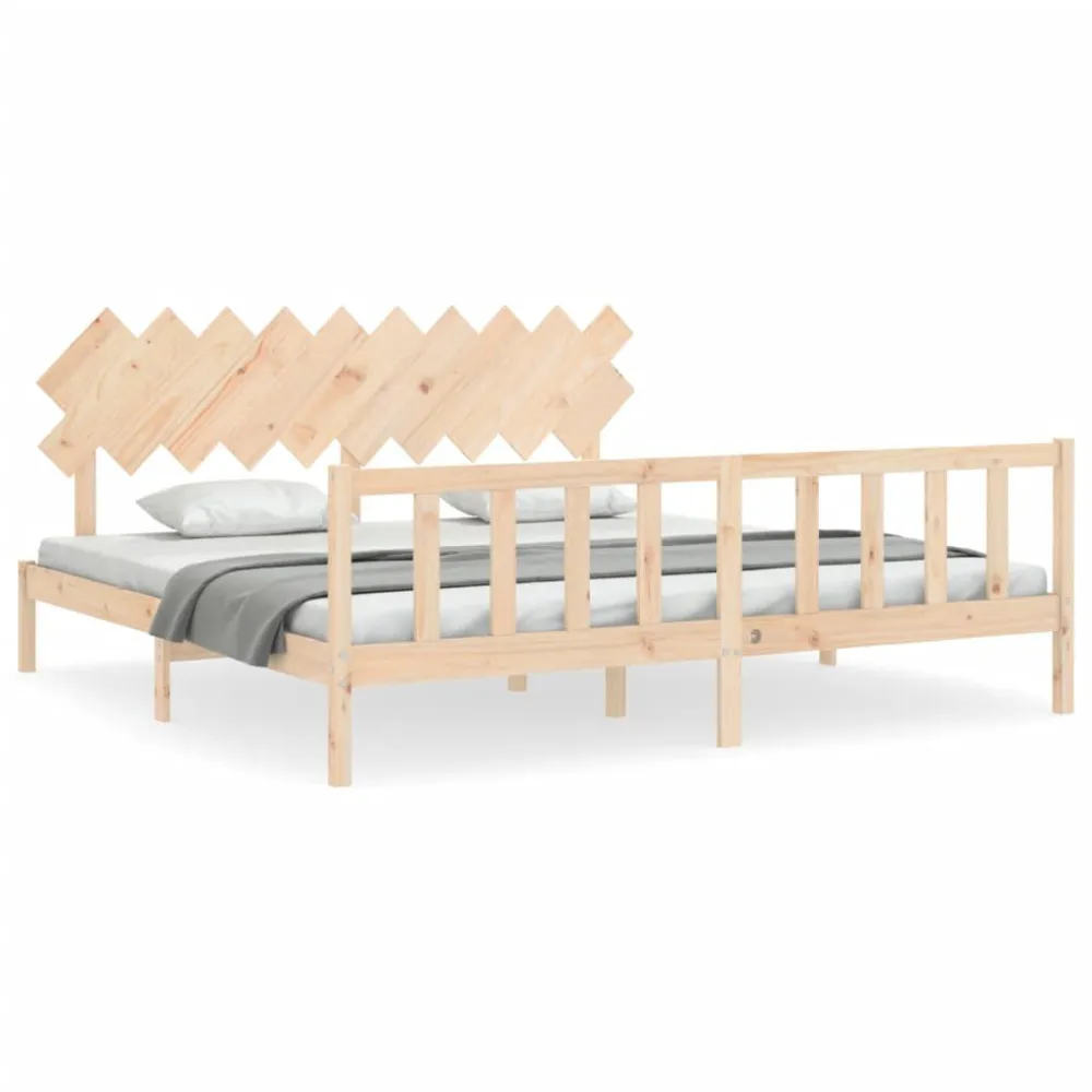 Certificado Anti-Alérgico Cama sem colchão 200x200 cm madeira de pinho maciç