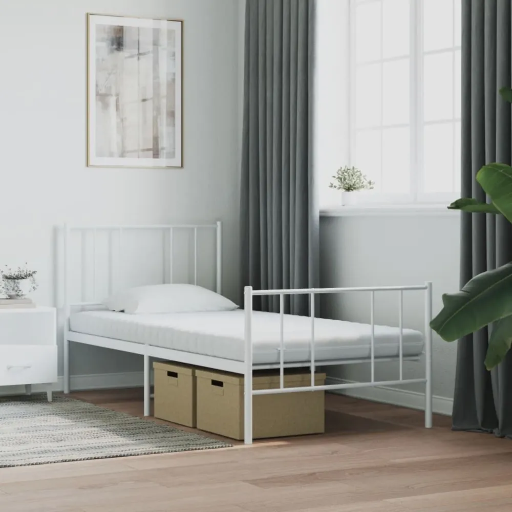 Colchão de espuma 90x200 cm 7 zonas dureza 20 ILD branco | Inflação Rápida |