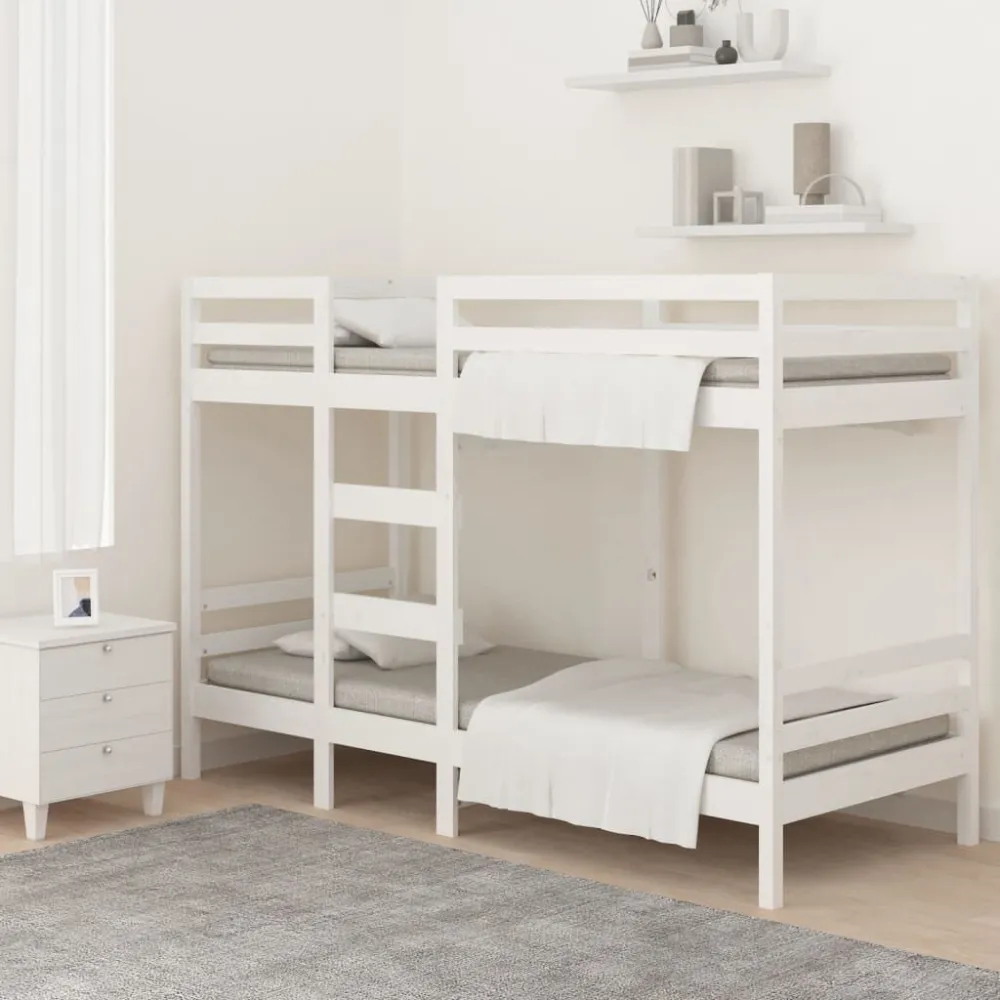 Colchão para Camping Beliche 75x190 cm madeira de pinho maciç branco