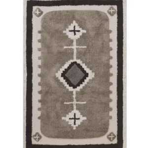Cotton Area Rug 140 x 200 cm Bege claro GEYVE