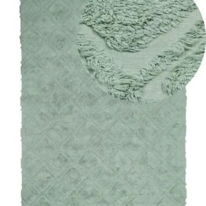 Cotton Area Rug 140 x 200 cm Green HATAY